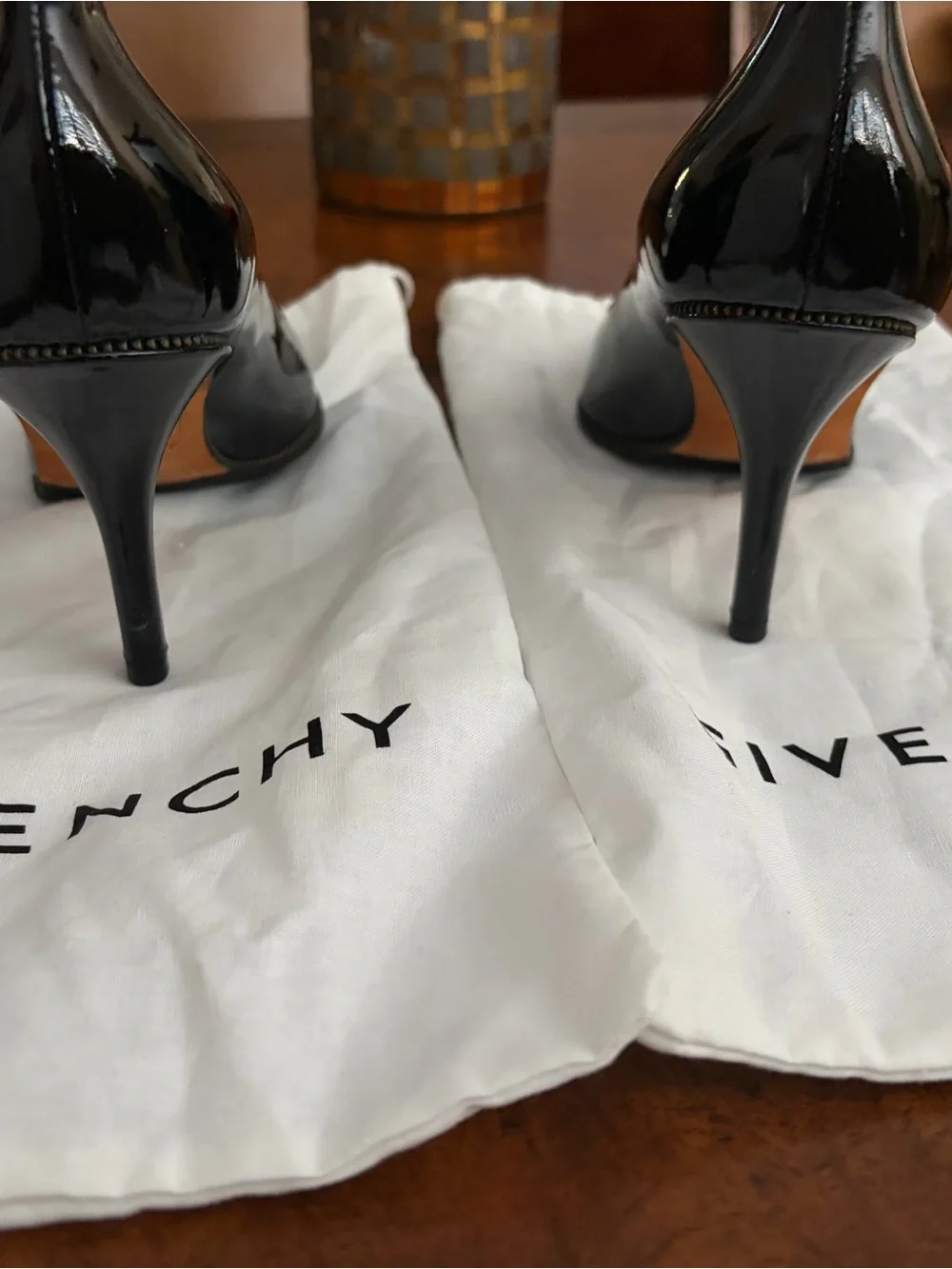 Givenchy Black Patent heels size 8